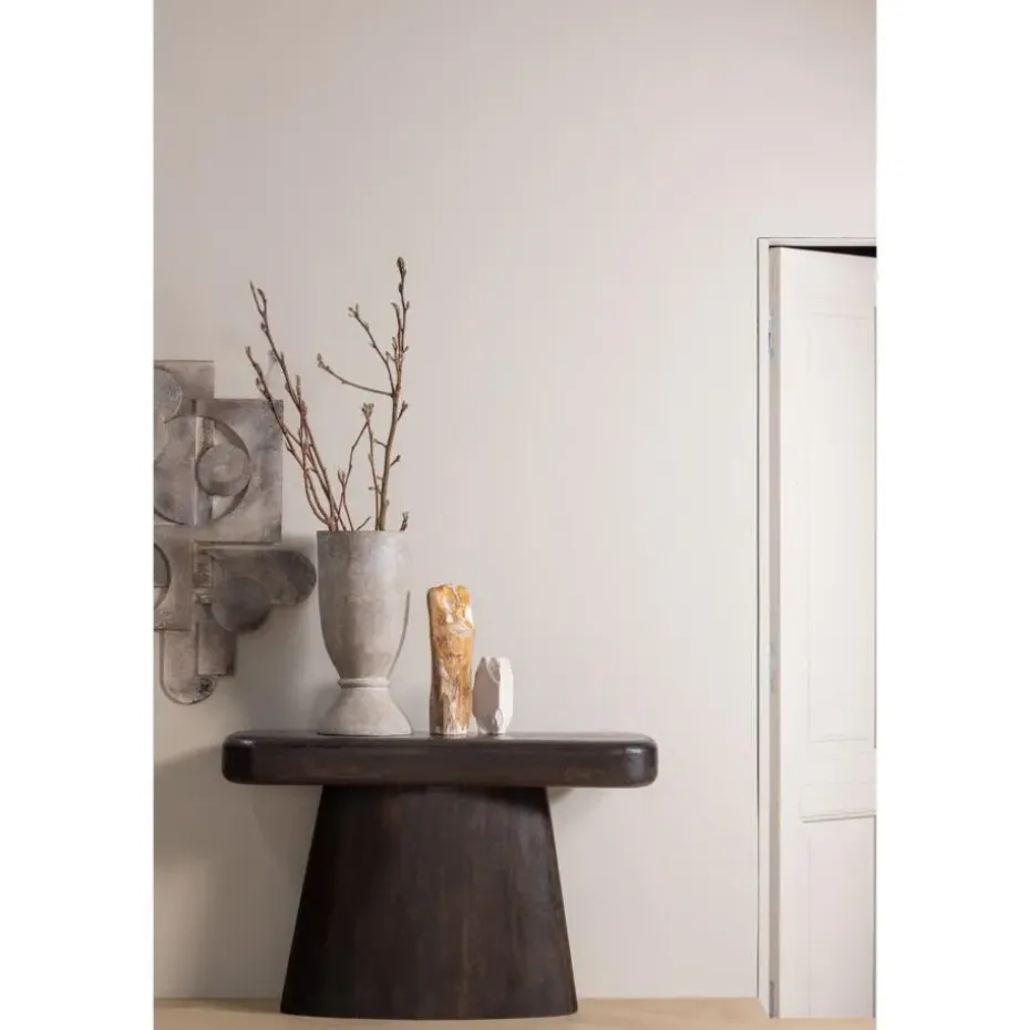 WOOOD Amco Sidetable - Mango Hout - Zwart - 76x120x40