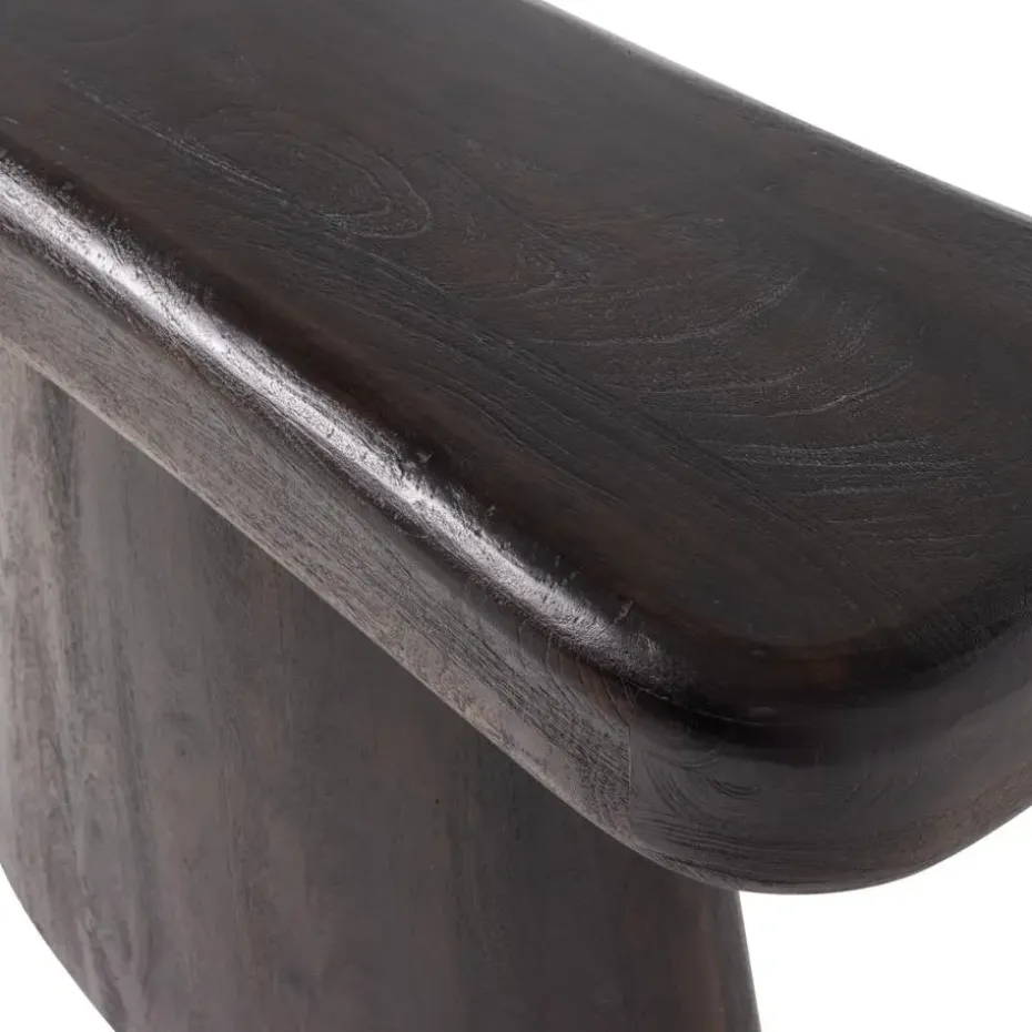 WOOOD Amco Sidetable - Mango Hout - Zwart - 76x120x40