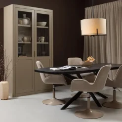 WOOOD Arros Eettafel Uitschuifbaar - Zwart - 75x180/220x90