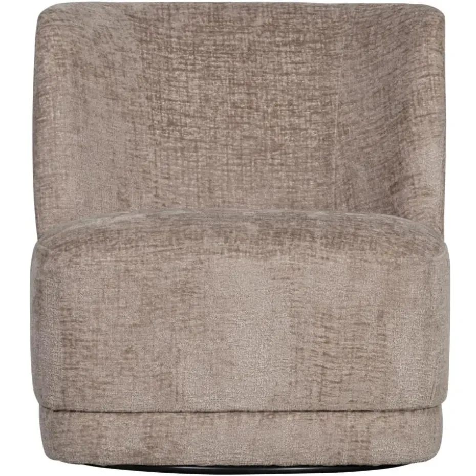 WOOOD Atty Draaifauteuil - Polyester - Zand - 75x74x65