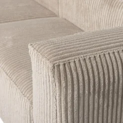 WOOOD Bean Chaise Longue Bank Links - Ribstof - Travertin - 73x254x178