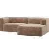 WOOOD Bean Chaise Longue Bank Rechts - Chenille Velvet - Terra