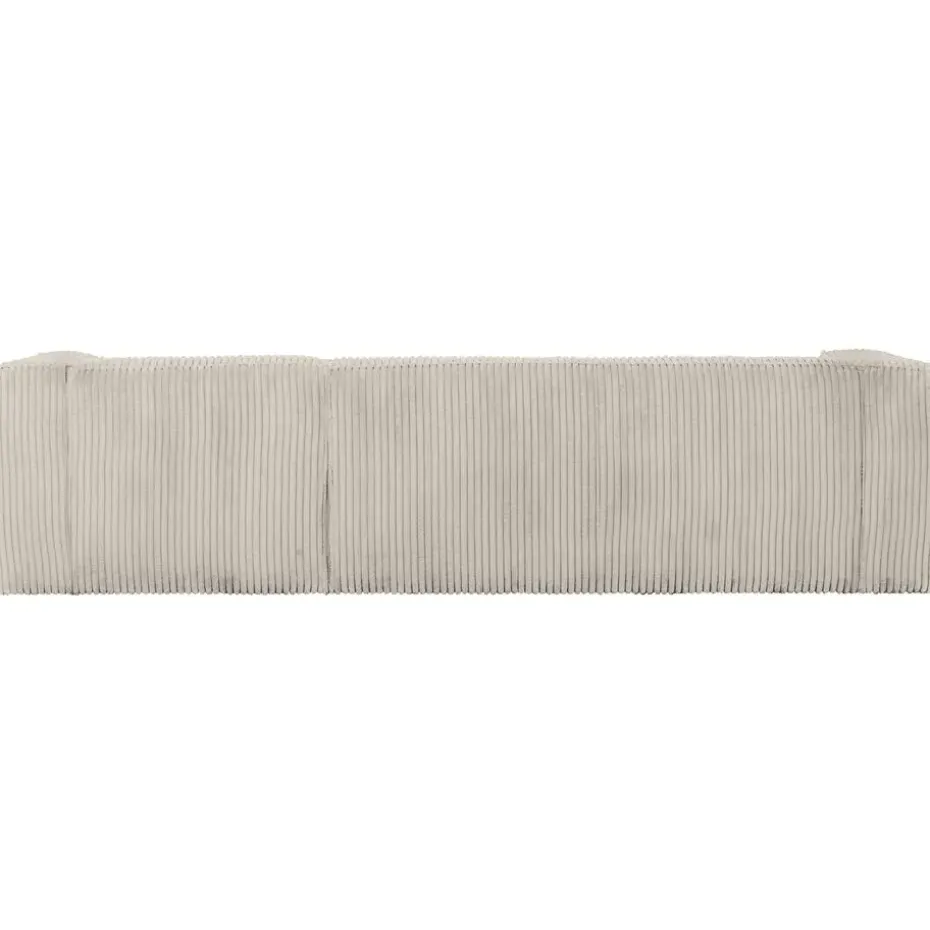 WOOOD Bean Hoekbank Rechts - Ribstof - Naturel - 73x305x96