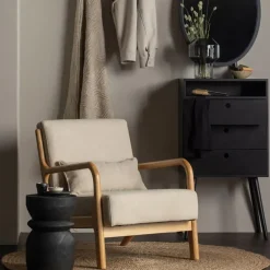 WOOOD Bikkel Kruk - Hout - Zwart - 40x28x28