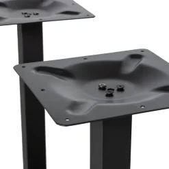 WOOOD Bistro Dubbele Vierkante Buisvoet - Metaal - Zwart - 72x80x40