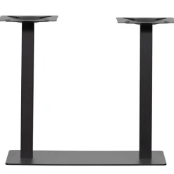 WOOOD Bistro Dubbele Vierkante Buisvoet - Metaal - Zwart - 72x80x40