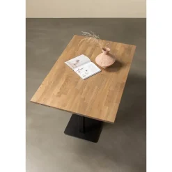 WOOOD Bistro Dubbele Vierkante Buisvoet - Metaal - Zwart - 72x80x40