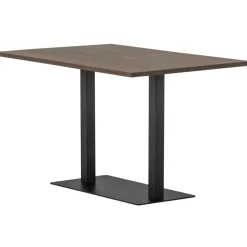 WOOOD Bistro Dubbele Vierkante Buisvoet - Metaal - Zwart - 72x80x40