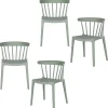 WOOOD Bliss Tuinstoelen - Kunststof - Jadegroen - Set van 4