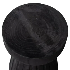 WOOOD Borre Kruk - Hout - Zwart - 40x28x28