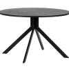 WOOOD Bruno Eettafel Rond - Mdf - Zwart - 75xØ120