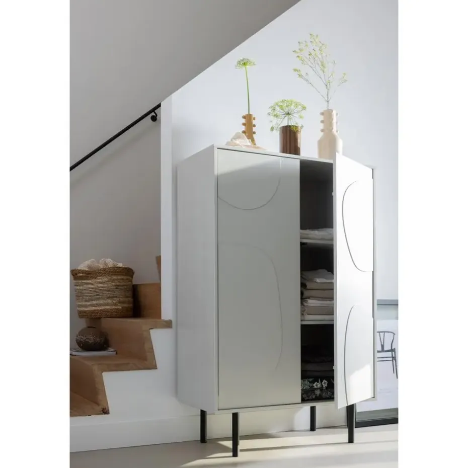 WOOOD Cadiz Opbergkast - Grenen - Mist - 135x85x40