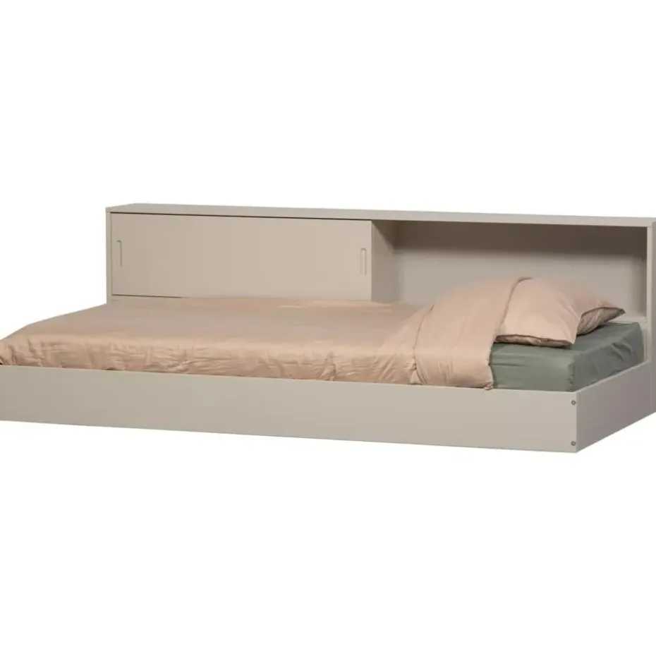 WOOOD Carter Bed - Grenenhout - Dust/Beige - 90x200