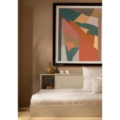 WOOOD Carter Bed - Grenenhout - Dust/Beige - 90x200