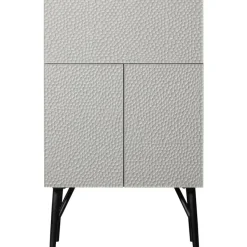 WOOOD Carved Drankkast - Hout - Mist - 146x90x46