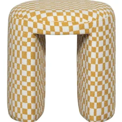 WOOOD Charlie Kruk - Polyester - Ruitjes - Geel