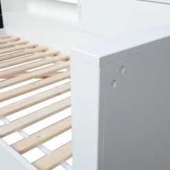 WOOOD Connect Hoekbed - Grenen - Wit - 60x213x118