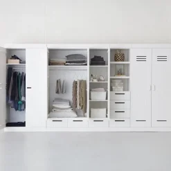 WOOOD Connect Kledingkast 2-Deurs - Grenen - Wit - 195x94x53