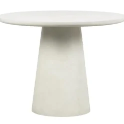 WOOOD Damon Ronde Eettafel - Betonlook - Wit - 76x100x10