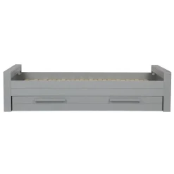 WOOOD Dennis Bed Excl Lade - Grenen - Betongrijs - 53x219x95