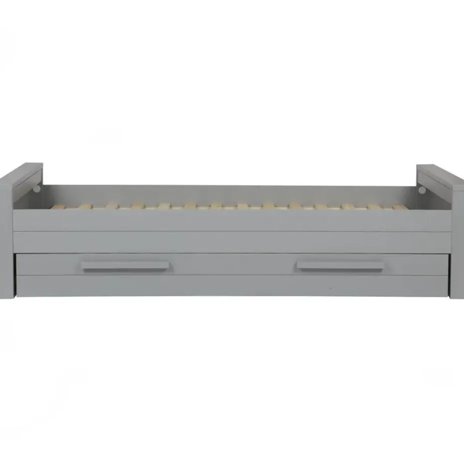 WOOOD Dennis Bed Excl Lade - Grenen - Betongrijs - 53x219x95