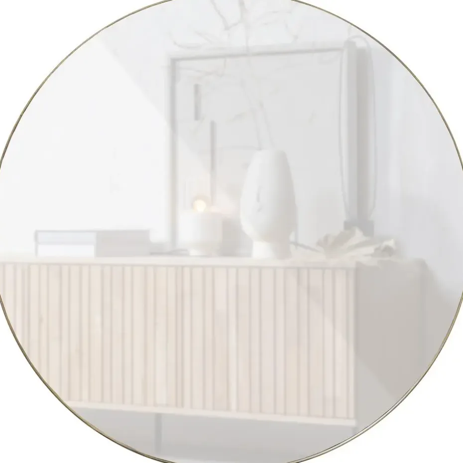 WOOOD Doutzen Spiegel - Metaal - Goud - 115x115x5