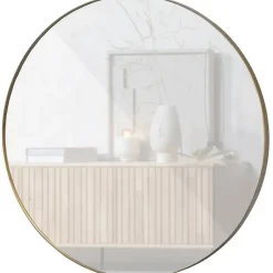 WOOOD Doutzen Spiegel - Metaal - Goud - 115x115x5