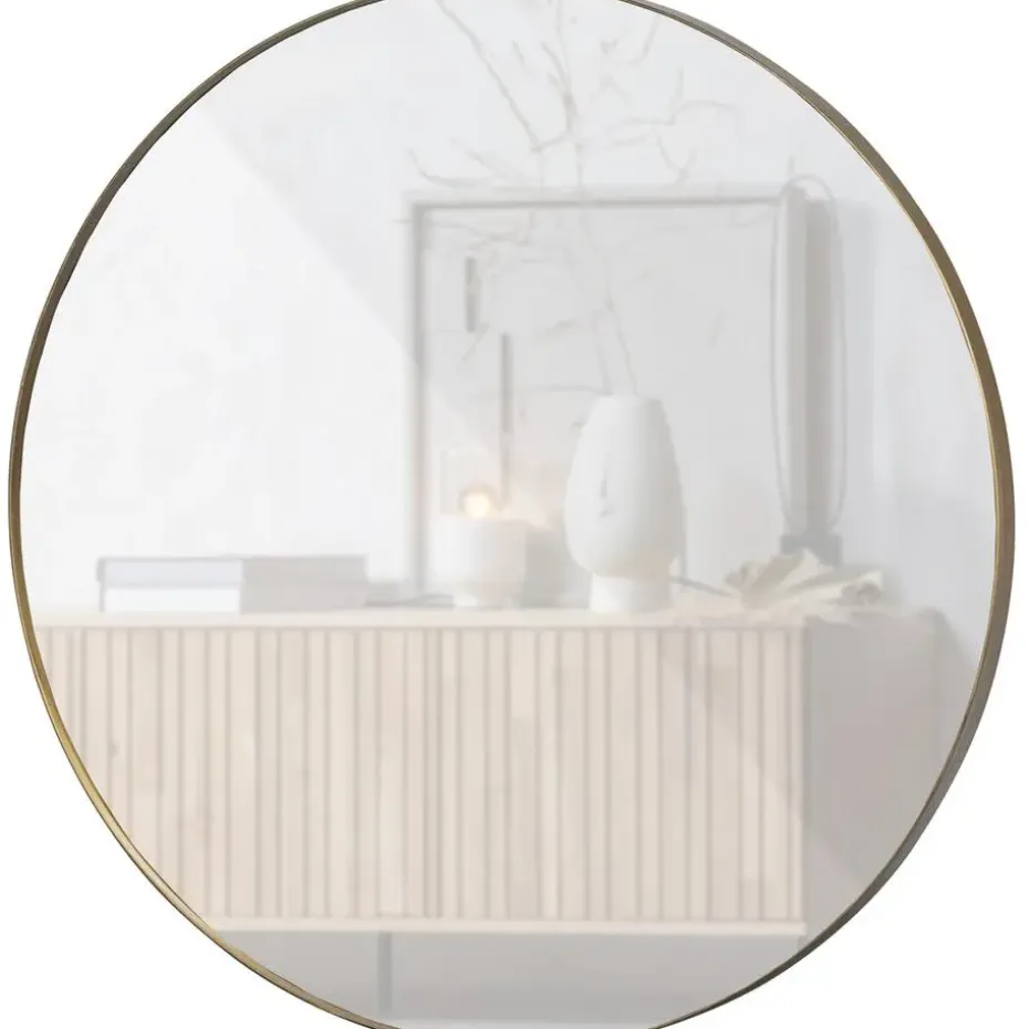 WOOOD Doutzen Spiegel - Metaal - Goud - 115x115x5