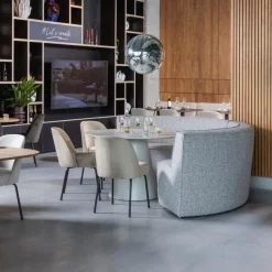 WOOOD Europa 2-Zits Eetbank - Geweven Stof - Zand - 85x131x131