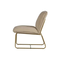 WOOOD Fie Fauteuil - Ribstof - Zand - 77x64x71