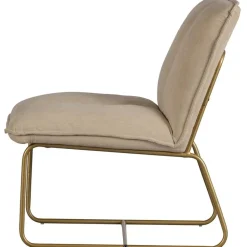 WOOOD Fie Fauteuil - Ribstof - Zand - 77x64x71