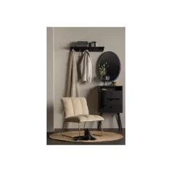 WOOOD Fie Fauteuil - Ribstof - Zand - 77x64x71