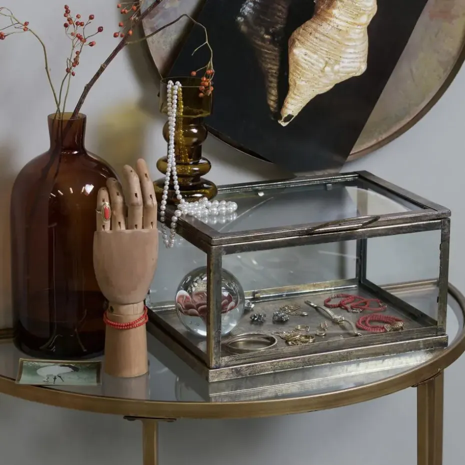 WOOOD Goddess Sidetable - Metaal - Antique Brass - 75x37x75