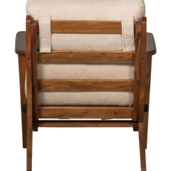 WOOOD Houston Fauteuil - Bouclé/Hout - Naturel - 86x71x71