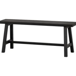 WOOOD Imme Bankje - Grenen - Zwart - 45x110x35