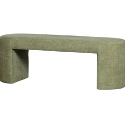 WOOOD Jacob Bankje - Chenille - Olive Green - 46x130x46