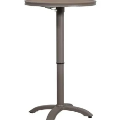 WOOOD Jeppe Hoogte Verstelbare Tuin Bartafel - Aluminium - Bruin/Grijs