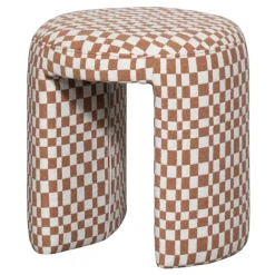 WOOOD krukje Charlie - Polyester - Ruitjes - Oranje