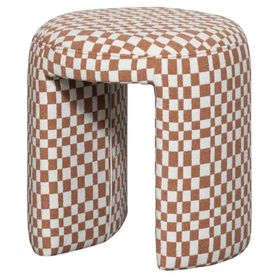 WOOOD krukje Charlie - Polyester - Ruitjes - Oranje