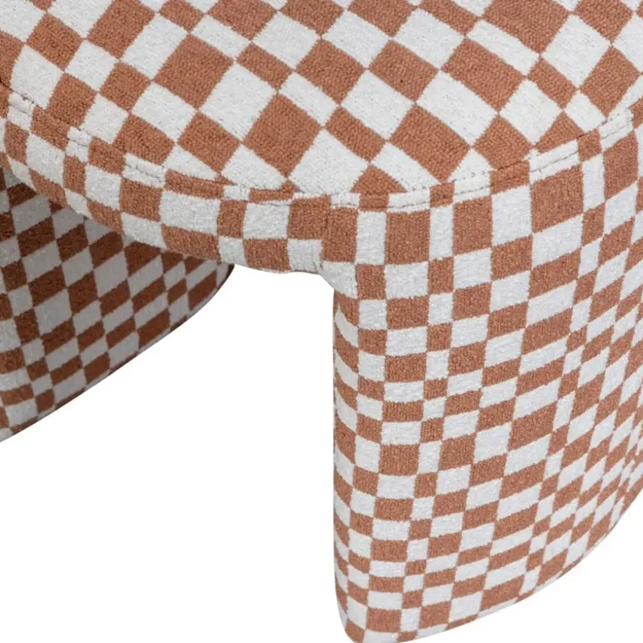 WOOOD krukje Charlie - Polyester - Ruitjes - Oranje