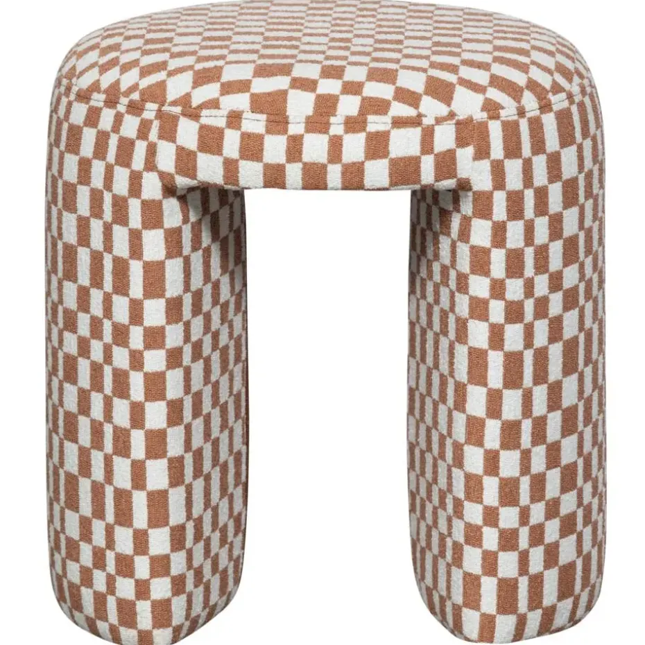 WOOOD krukje Charlie - Polyester - Ruitjes - Oranje