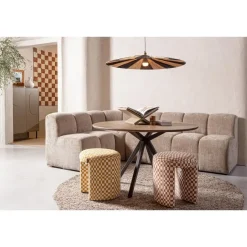 WOOOD krukje Charlie - Polyester - Ruitjes - Oranje