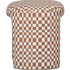 WOOOD krukje Charlie - Polyester - Ruitjes - Oranje