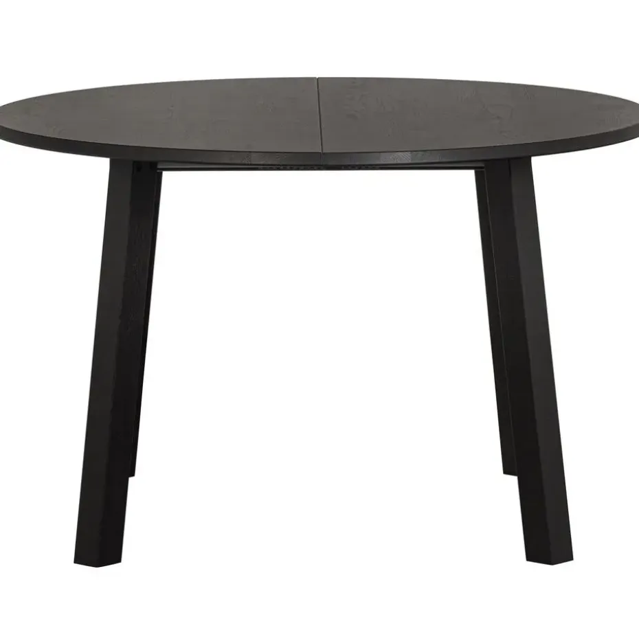 WOOOD Lange Jan Uitschuifbare Eettafel - Eiken - Zwart - 75x120x120