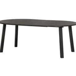WOOOD Lange Jan Uitschuifbare Eettafel - Eiken - Zwart - 75x120x120