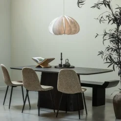 WOOOD Leah Eettafel - MDF - Donkerbruin - 76x200x105