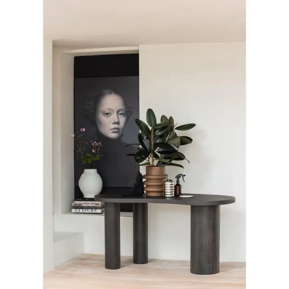 WOOOD Maan Organisch Sidetable/Bureau - MDF - Bruin - 75x150x70cm