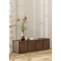 WOOOD Marjon Vaas - Handgevormd - Glas - Bruin - 30x14x14