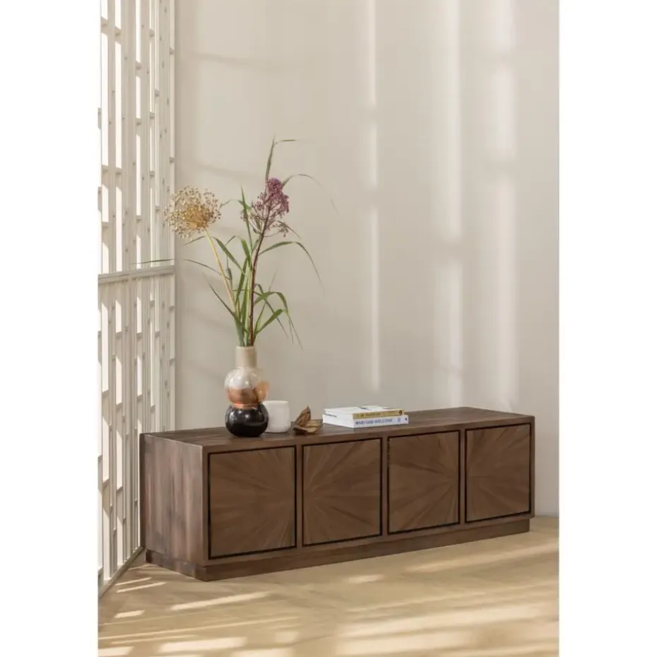 WOOOD Marjon Vaas - Handgevormd - Glas - Bruin - 30x14x14