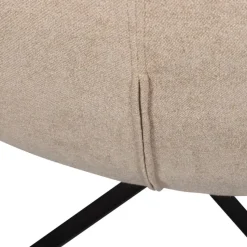 WOOOD Maudi Draaifauteuil - Polyester - Naturel - 84x74x86